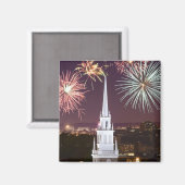 Aimant Feu d'artifice sur le site du centre-ville de Bost (Recto/Verso)