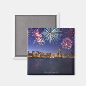 Aimant Feu d'artifice sur l'horizon de Chicago 2 (Recto/Verso)
