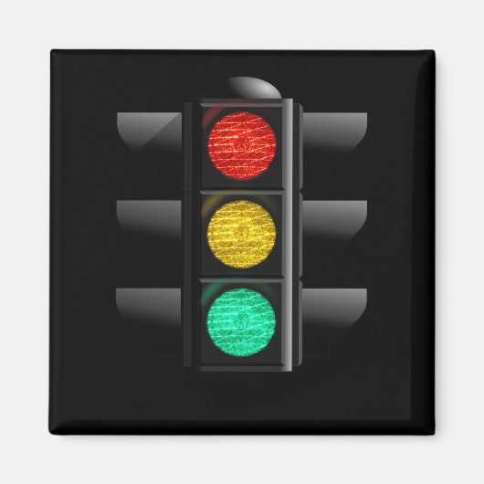 Aimant feu de circulation rouge jaune vert (Devant)