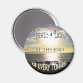 Aimant Feu de devis motivationnel à la fin du tunnel (Recto/Verso)