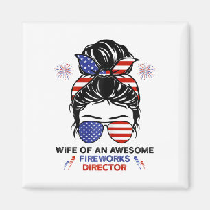 Aimant Feu de femme Directeur - Drôle Usa 4 juillet Gi