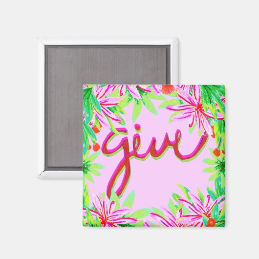 Aimant Feuillage de Noël - Donner (Recto/Verso)