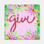 Aimant Feuillage de Noël - Donner (Devant)