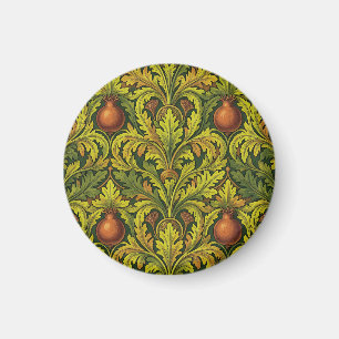 Aimant Feuillage doré Grenade Orné William Morris
