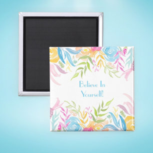 Aimant Feuillage pastel Croyez en vous !
