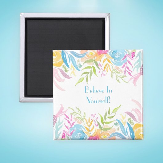 Aimant Feuillage pastel Croyez en vous !