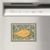 Aimant FEUILLE AVEC GOUTTES DE PLUIE (In Situ (Lave-vaisselle))