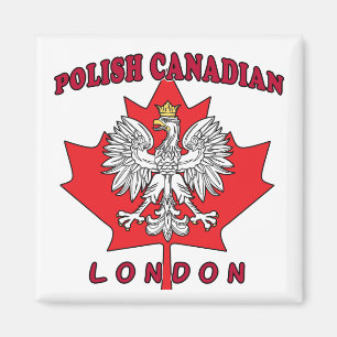 Aimant Feuille canadienne polonaise de Londres