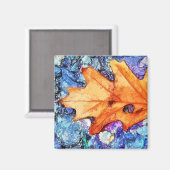 AIMANT FEUILLE D'AUTOMNE (Recto/Verso)