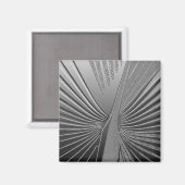 Aimant Feuille de palme chromé Art déco (Recto/Verso)