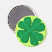 Aimant Feuille de trèfle à quatre feuilles porte-bonheur (Recto/Verso)