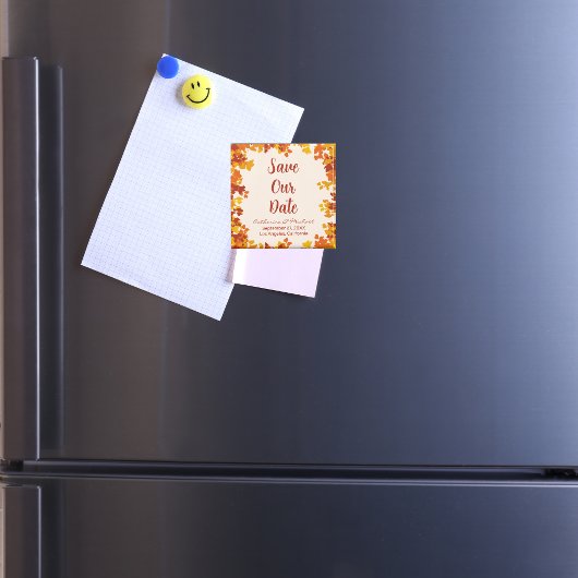 Aimant Feuille d'érable Orange Terre cuite Automne Étape