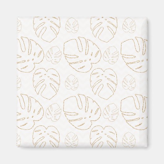 Aimant Feuille d'or à motif (Devant)