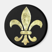 Aimant Feuille d'or Fleur de Lis (Devant)