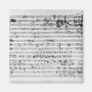 Aimant Feuille manuscrite de score pour l'opus de bemol