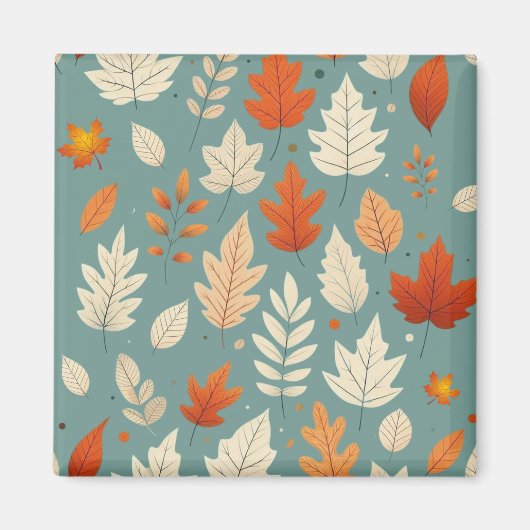 Aimant Feuilles automne/automne mignonnes (Devant)