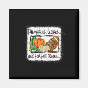Aimant Feuilles citrouilles Et Football S'Il Vous Plaît L