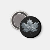 AIMANT FEUILLES D'ARGENT DU CANADA (Recto/Verso)