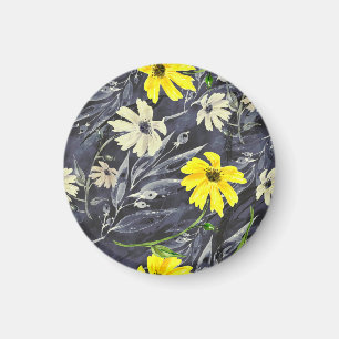 Aimant Feuilles d'automne, baies : motif d'aquarelle.