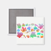 Aimant Feuilles d'automne colorées (Recto/Verso)