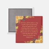 Aimant Feuilles d'automne d'Emily Bronte (Recto/Verso)