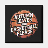 Aimant Feuilles D'Automne Et Basket-Ball S'Il Vous Plaît (Devant)