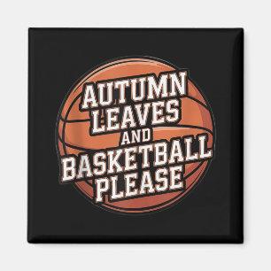 Aimant Feuilles D'Automne Et Basket-Ball S'Il Vous Plaît