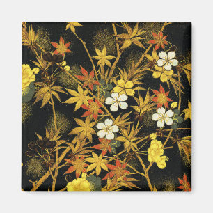 Aimant Feuilles d'automne japonaises Antique botanique
