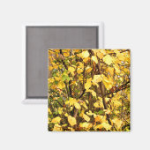 AIMANT FEUILLES D'AUTOMNE JAUNE (Recto/Verso)