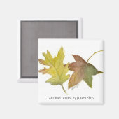 Aimant "Feuilles d'automne" par Janae Lehto (Recto/Verso)