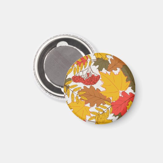 Aimant Feuilles d'automne, simple motif transparent (Recto/Verso)