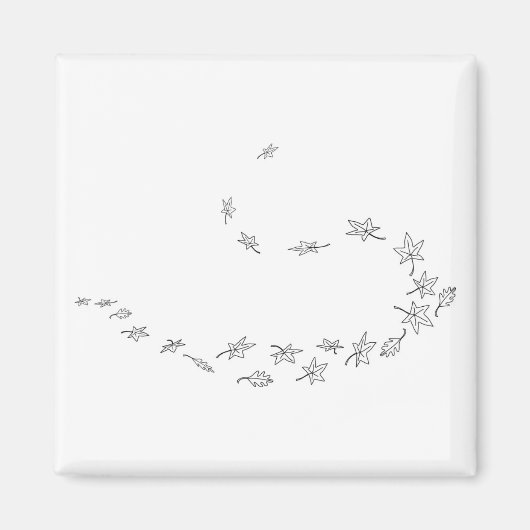 Aimant Feuilles d'automne tortueuses (Devant)