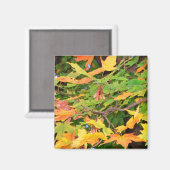 Aimant Feuilles de Chêne d'Automne (Recto/Verso)