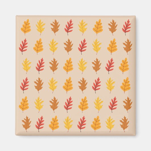 Aimant Feuilles de chêne d'automne (Devant)