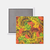 Aimant feuilles de fraises d'automne (Recto/Verso)