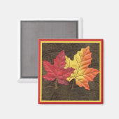 Aimant Feuilles de l'érable à l'automne (Recto/Verso)