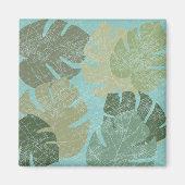 Aimant Feuilles dénaturés tropicaux (Devant)