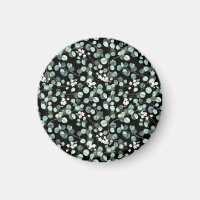 Feuilles d'Eucalyptus : Motif de fleurs blanches