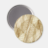 Aimant Feuilles en dentelle beige crème pâle (Recto/Verso)