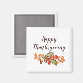 Aimant Feuilles et glands d'automne personnalisés (Recto/Verso)