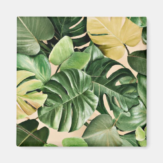 Aimant Feuilles florales/hawaïennes/tropicales (Devant)