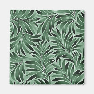 Aimant Feuilles gracieuses aux nuances de jade et de vert