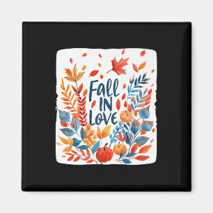 Aimant Feuilles qui tombent avec amour pour l'automne et