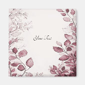 Aimant Feuilles Rouges Modernes (Devant)