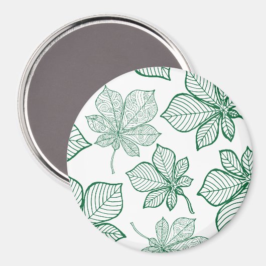 Aimant Feuilles stylisés 5 (Recto/Verso)