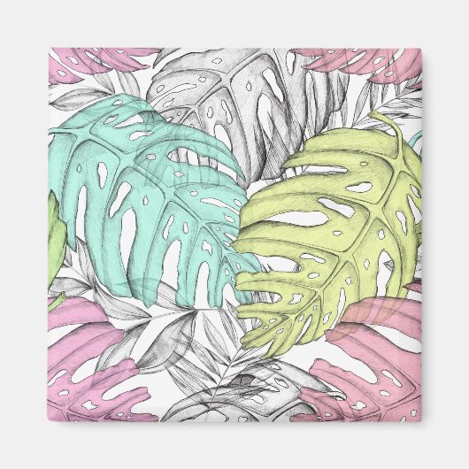 Aimant Feuilles tropicaux (Devant)