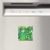 Aimant Feuilles tropicaux verts (In Situ (Lave-vaisselle))