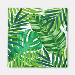 Aimant Feuilles tropicaux verts