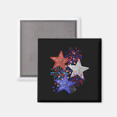 Aimant Feux d'artifice du 4 juillet (Recto/Verso)