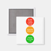 Aimant Feux de circulation - Choses que je peux changer - (Recto/Verso)